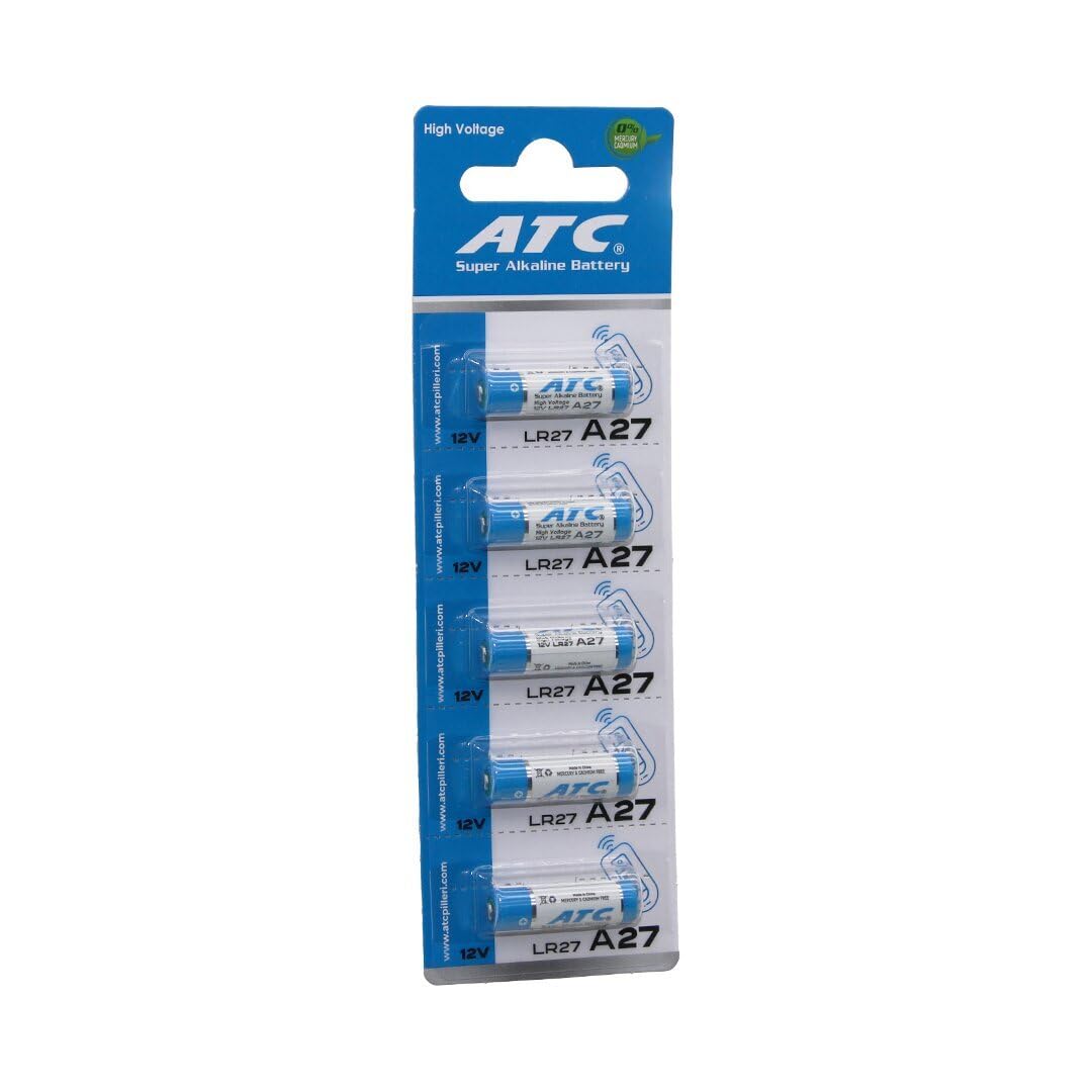 ATC SUPER ALKALİNE BATTERY A27-27A LR27 ARAÇ - OTO KUMANDA PİLİ 12V 5Lİ KART (5264)