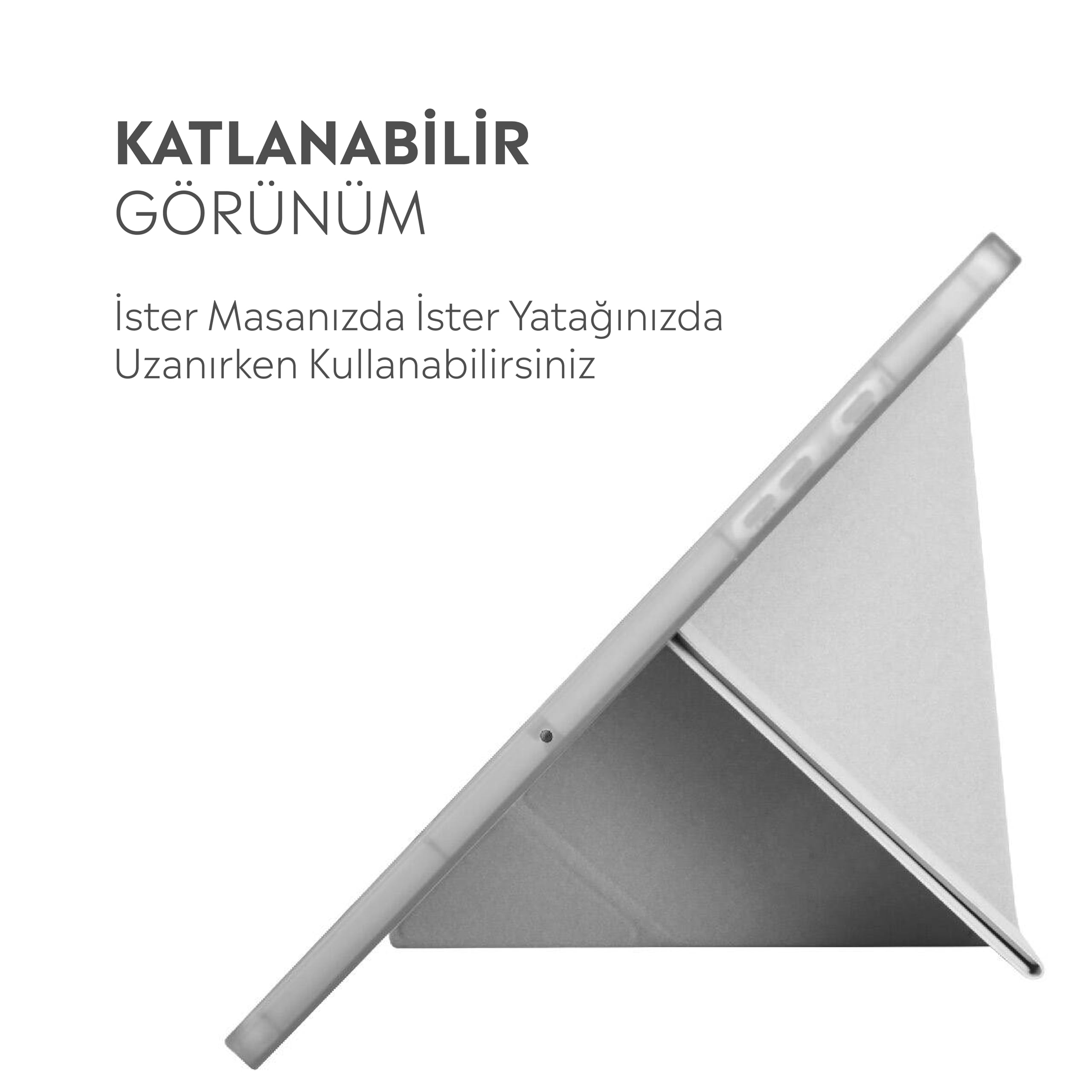 Babilden Samsung Galaxy Tab A9 Plus X210/Galaxy Tab A11+ ile Uyumlu Kalem Bölmeli Trifolding Cover T