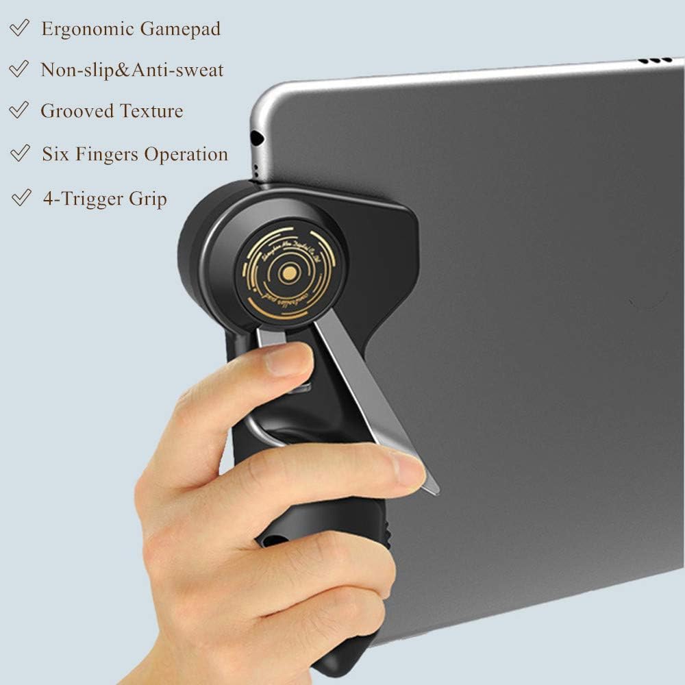 Coverzone 6 Parmak Mobil Oyun Kolu – L1R1 Tetik Düğmeli Tablet Gamepad, Yüksek Hassasiyetli Silikonlu, Ayarlanabilir Tetikli, Ergonomik Kavrama, PUBG & COD & Free Fire ile Uyumlu | AK-PAD6K