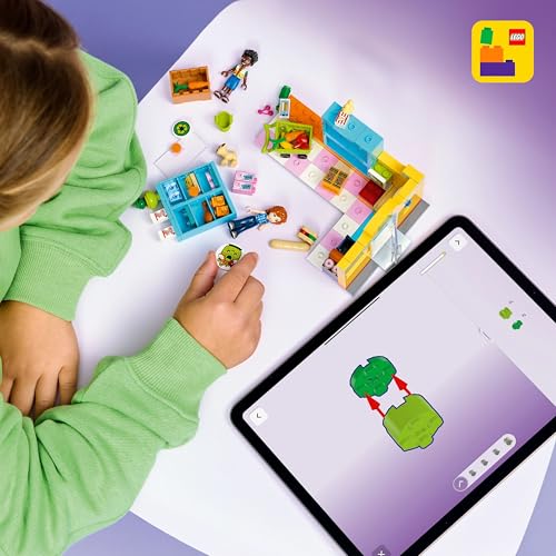 LEGO Friends Heartlake Şehri Marketi 42680 – 5 Yaş ve Üzeri Çocuklar için Autumn ve Zac Mini Bebekleri ile Köpek Figürü İçeren Yaratıcı Oyuncak Yapım Seti, Doğum Günü Hediyesi Fikri (176 Parça)