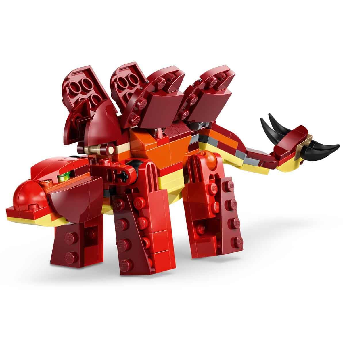LEGO Creator 3’ü 1 Arada Vahşi Dinozor 31379 – 8 Yaş ve Üzeri Çocuklar için Velociraptor, Stegosaurus veya Pterosaura Dönüşebilen Yaratıcı Oyuncak Yapım Seti, Eğlenceli Hediye Fikri (283 Parça)
