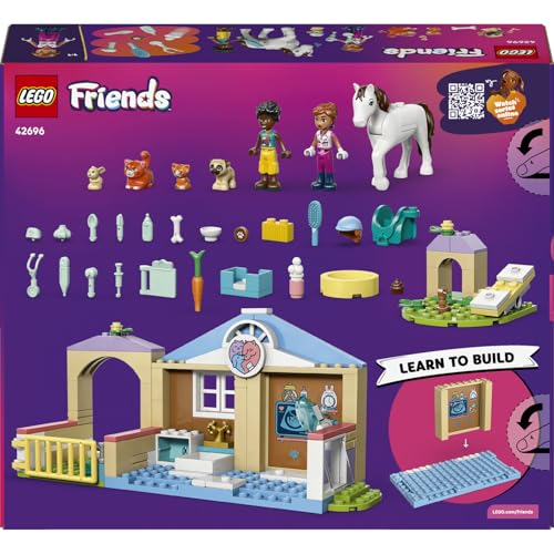 LEGO Friends Veteriner Kliniği 42696 – 4 Yaş ve Üzeri Çocuklar için Zac ve Valeria Mini Bebekleri il