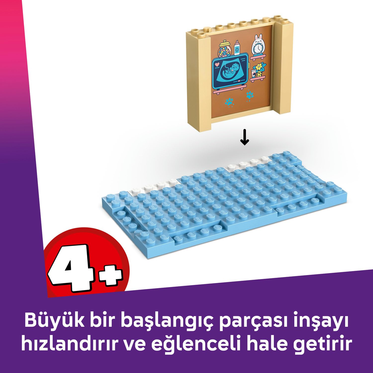 LEGO Friends Veteriner Kliniği 42696 – 4 Yaş ve Üzeri Çocuklar için Zac ve Valeria Mini Bebekleri il