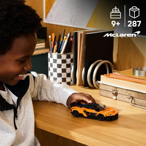 LEGO Speed Champions McLaren W1 Gerçek Süper Araba 77257-9 Yaş ve Üzeri Çocuklar için McLaren Kıyafetli Sürücü Figürü İçeren Yaratıcı Oyuncak Yarış Arabası Yapım Seti, Hediye Fikri (287 Parça)