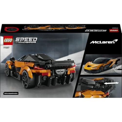 LEGO Speed Champions McLaren W1 Gerçek Süper Araba 77257-9 Yaş ve Üzeri Çocuklar için McLaren Kıyafetli Sürücü Figürü İçeren Yaratıcı Oyuncak Yarış Arabası Yapım Seti, Hediye Fikri (287 Parça)
