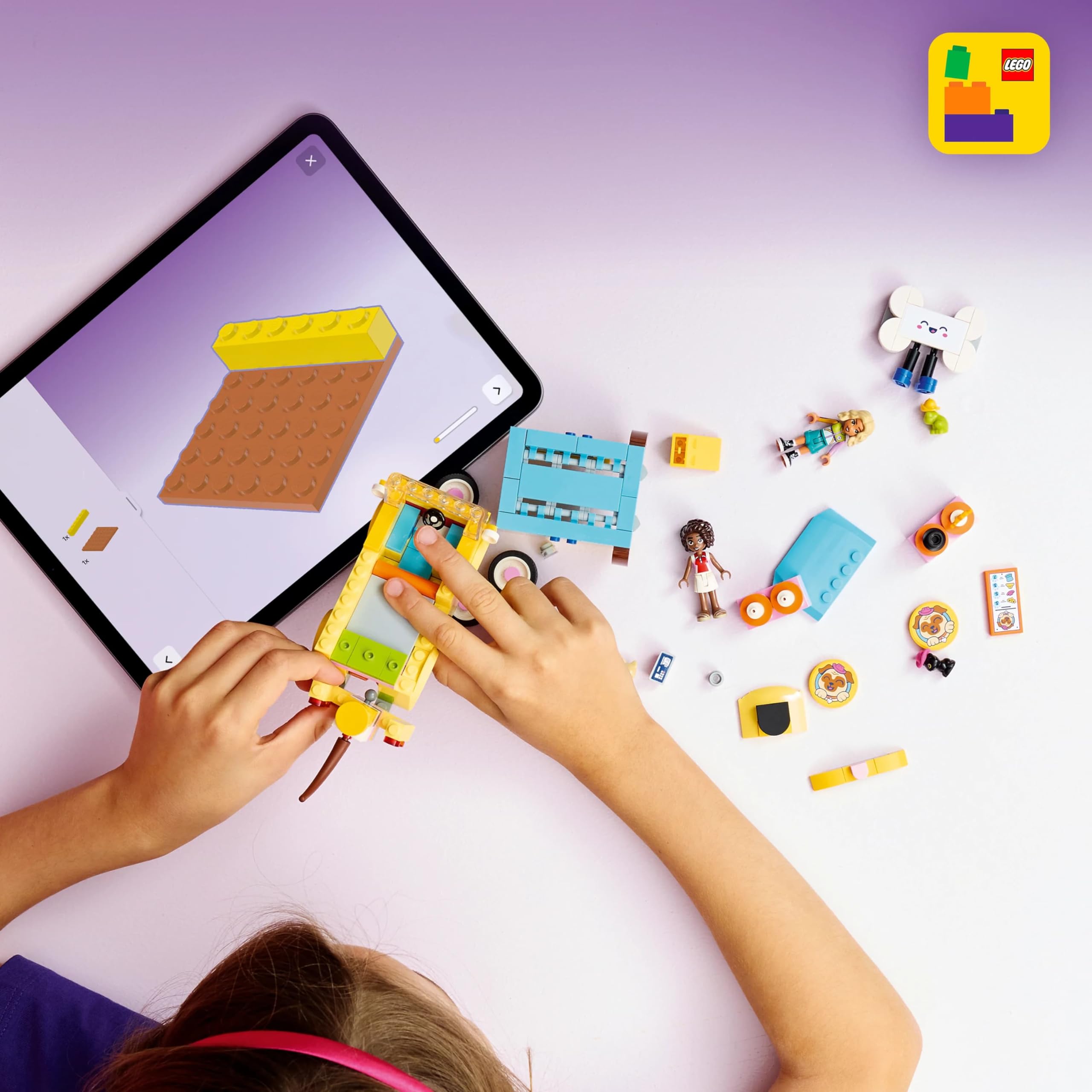 LEGO Friends Evcil Hayvan Aksesuar Kamyoneti 42678 – 6 Yaş ve Üzeri Çocuklar için Nova ve Aliya Mini Bebekleri ile Kedi, Köpek ve Kurbağa Figürleri İçeren Oyuncak Yapım Seti, Hediye Fikri (237 Parça)