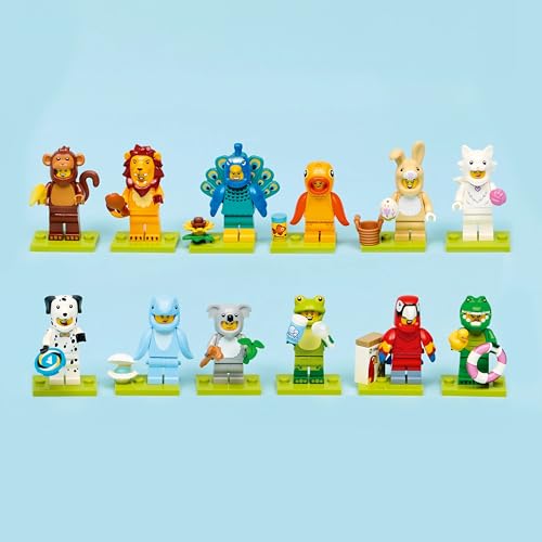 LEGO Minifigures Hayvanlar Seri 28 71051 – 5 Yaş ve Üzeri Çocuklar için Papağan, Aslan ve Sevimli Tavşan Dahil 12 Sürpriz Minifigürden 1'ini İçeren Yaratıcı Oyuncak Yapım Seti, Hediye Fikri (7 Parça)