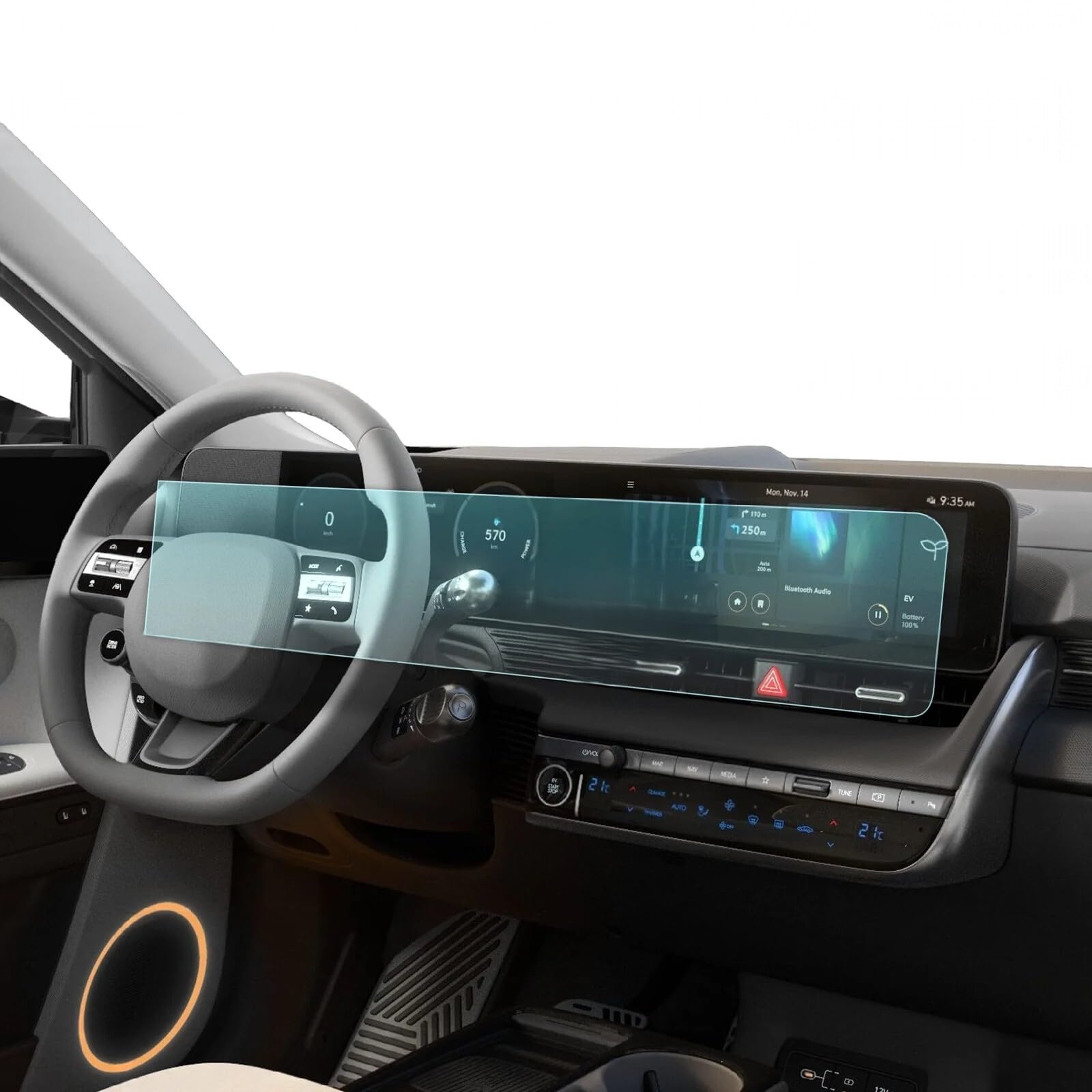 Hyundai Ioniq 5 2021-2025 Uyumlu 12.3 İnç Dijital Gösterge Ve Navigasyon 9H Nano Ekran Koruyucu