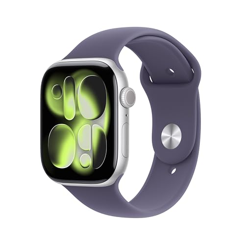 Apple Watch Series 11 GPS 42 mm Gümüş Rengi Alüminyum Kasa Akıllı Saat ve Sis Moru Spor Kordon - S/M