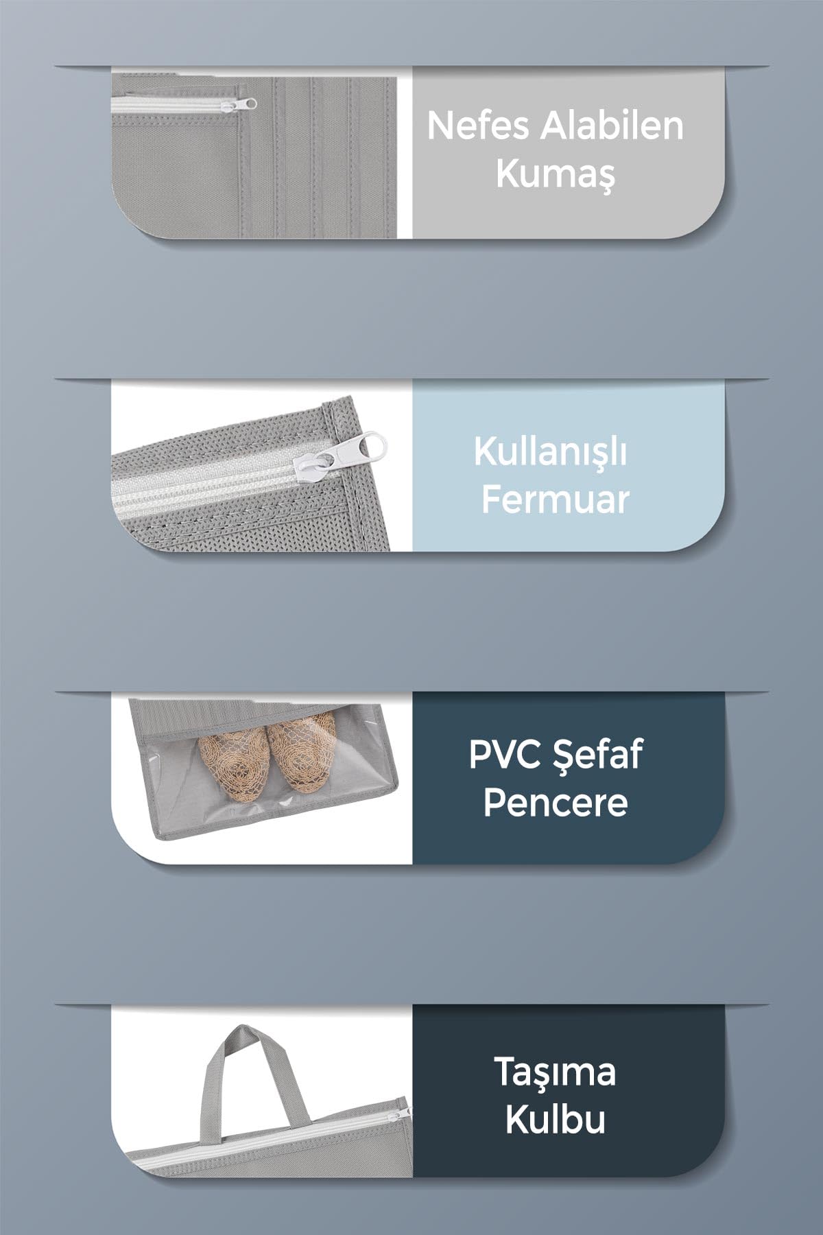 Bavul İçi Düzenleyici 5'li Set Valiz Seyahat Organizeri Ayakkabı Torbası Hurç