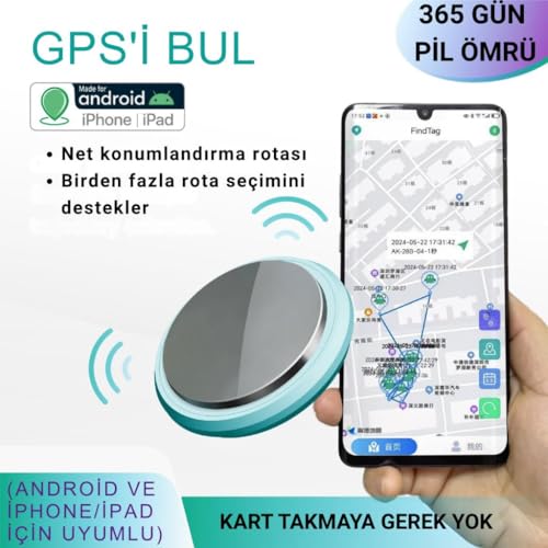 Coofbe Yeni Nesil Tüm Telefonlara Uyumlu İos ve Andoid İle Uyumlu Akıllı Takip Cihazı Tag Takip Gps