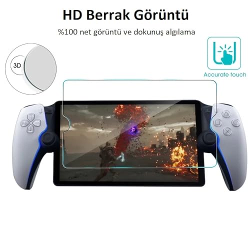 PS5 Portal Temperli Cam Ekran Koruyucu 9H (Playstation 5 Portal Uyumlu)