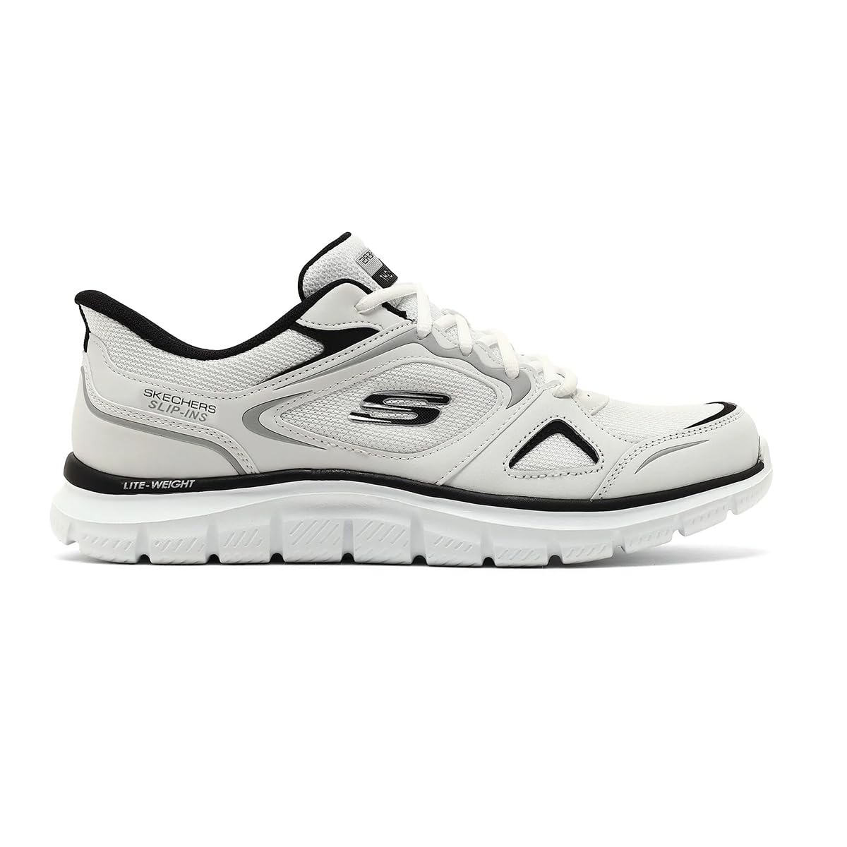 Skechers TRACK EZRAL 233039TK WBK Erkek Spor Ayakkabı Beyaz 43 EU