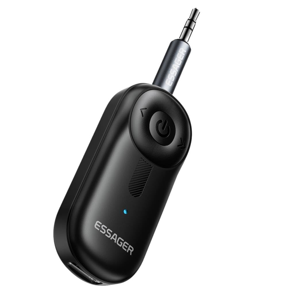 Essager Bluetooth 5.3 3.5mm Jack Aux Araç Ses Aktarım Kiti Fm Transmitter Kulaklık Araç Müzik Akratım Kiti