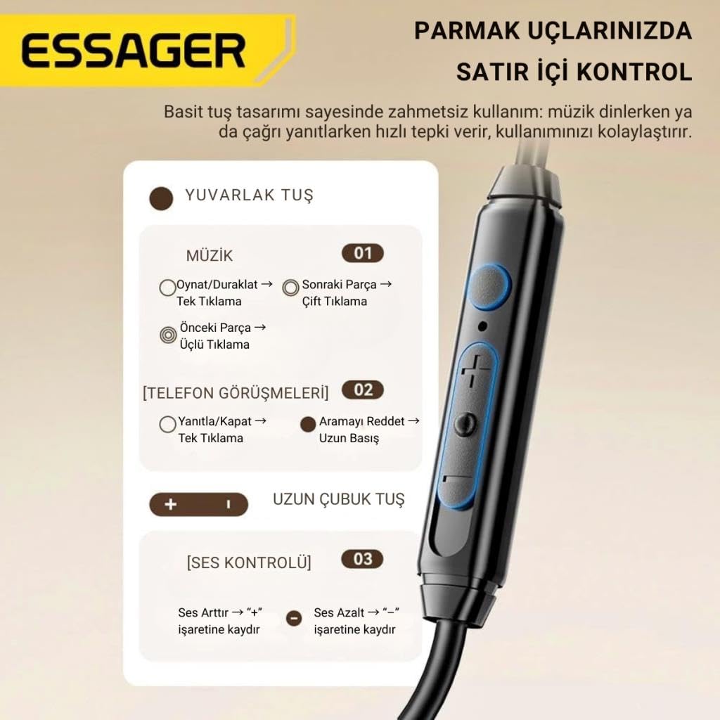 Essager Profesyonel Mikrofonlu Type-c Kablolu Oyuncu Kulaklığı Type-c Kulaklık Kulak Üstü Tasarım