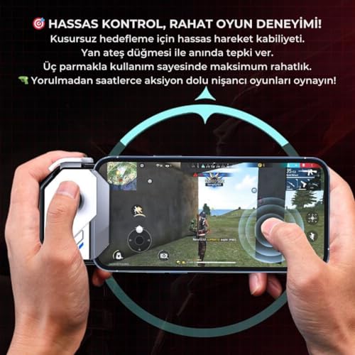 Coofbe Profesyonel Şarjlı Bluetooth Bağlantılı Telefon Joystick Kontrol Gamepad Mobil Oyun Kolu Tetik