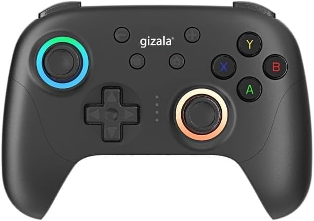 gizala Kablosuz Oyun Kontrolcüsü Gamepad Hall Effect Triggers Joystick Game Controller Switch 2 / Switch/PC/Steam/Android/IOS (Siyah)