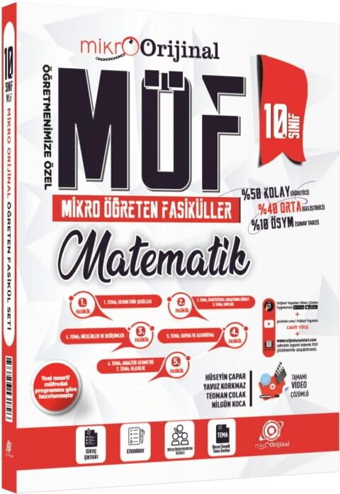 Orijinal Mikro 10. Sınıf Matematik MÖF Mikro Öğreten Fasiküller Paragraf 2 Deneme Hediye