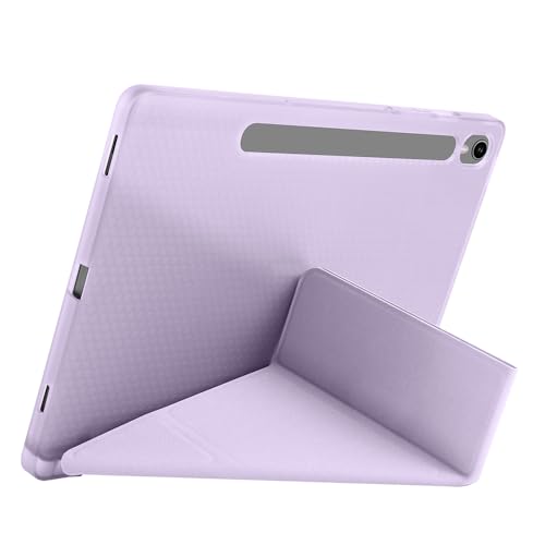 Kilifplus Samsung Galaxy Tab S10 Lite ile Uyumlu Kılıf Tri Folding Silikon Kalem Bölmeli Katlanabilir Standlı PU Deri Yumuşak Kapak, Tablet Kılıfı [Akıllı Kapak, Uyku Modlu] - Lila