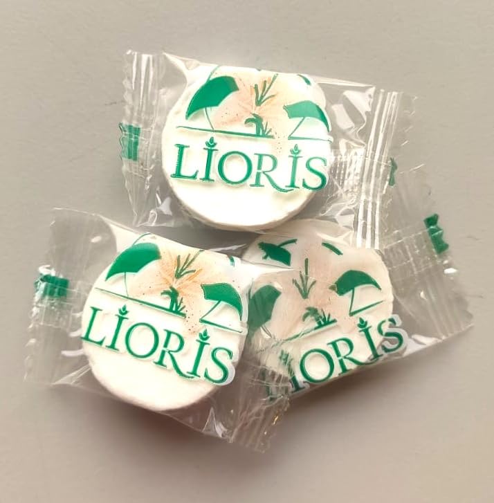 Lioris Suda Büyüyen Sıkıştırılmış Tablet Mendil, Tek Kullanımlık, Seyehat-Spor-Yürüyüş-Bebek Temizliği-Cilt Temizliği, Alkol ve Kimyasal İçermeyen, 25 Adet Tekli Ambalajlı Çanta Mendili