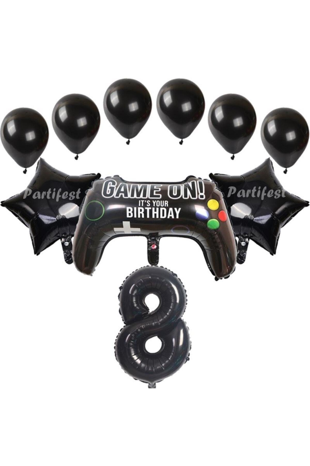 Parti Station Gamer 8 Yaş Balon Set PSGAMER0