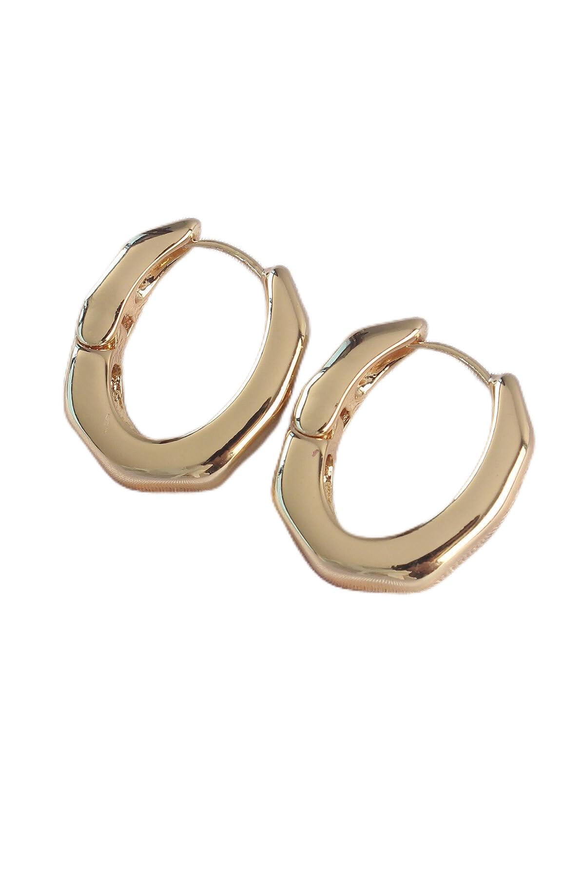 MiyanGo(4804) Pirinç Gold Renk Kalın Kemik Model Küpe - TJ-BKP8980 karışık