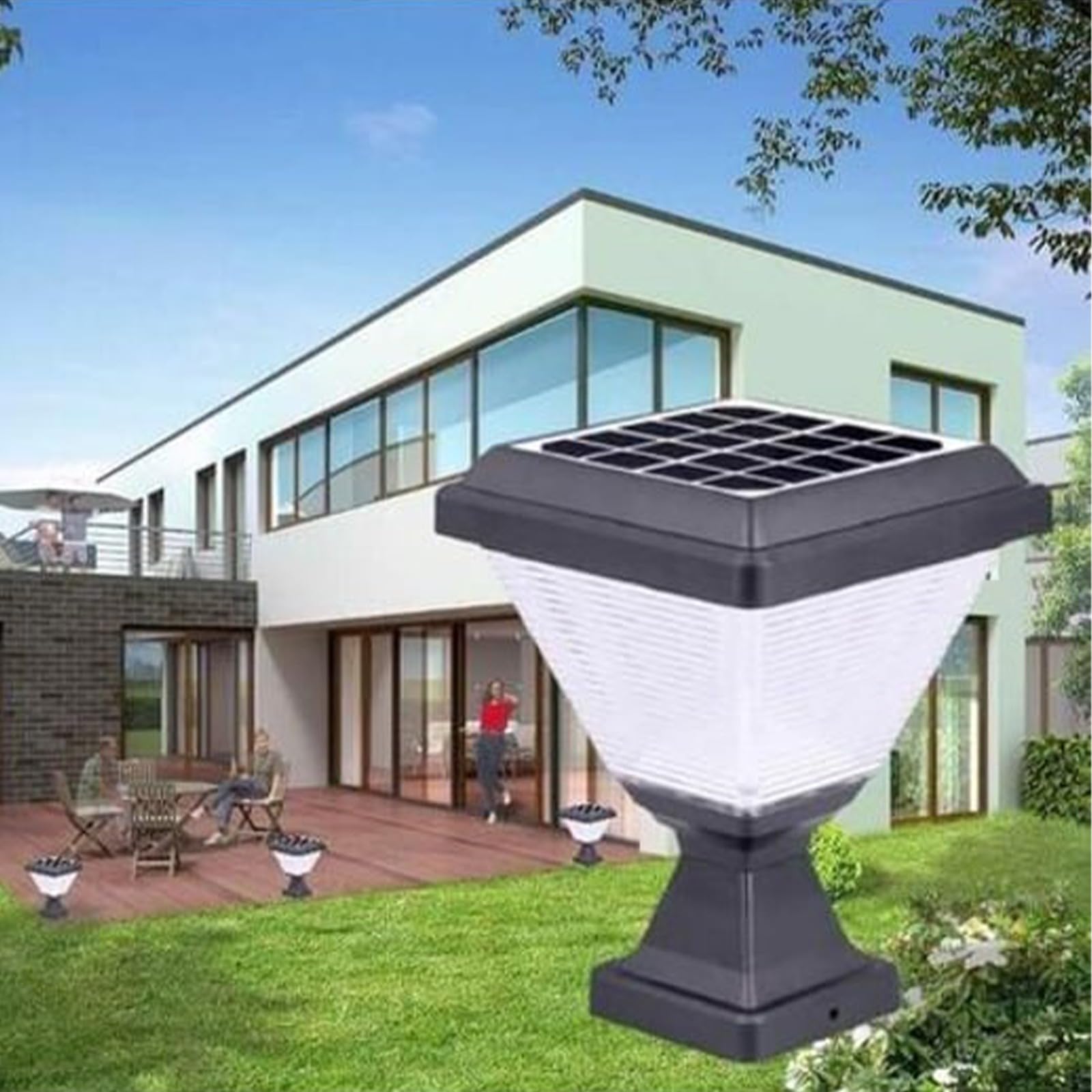 CATA CT-7315 Solar Bahçe Set Üstü Armatür Lambası 30W Dış Mekan Aydınlatma 6500K Beyaz Işık