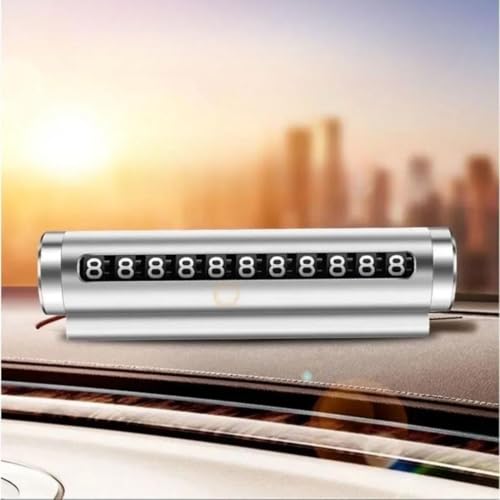 SANEC® Alüminyum Kasa Gri Renk Çevirmeli Araç Içi Telefon Numaratörü Park Oto Numaratörü