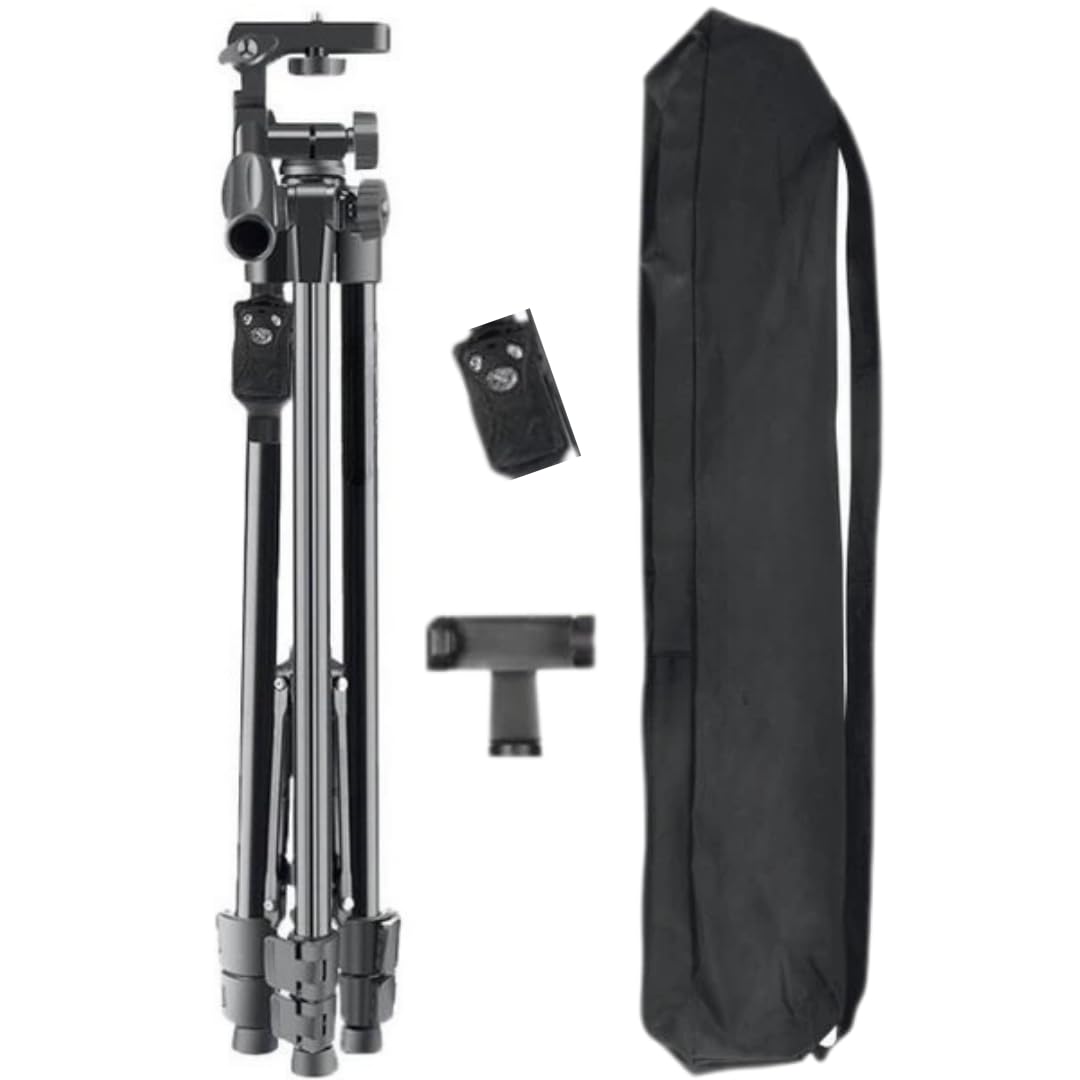 Infomax® Profesyonel Tripod 150 cm, 3 Yönlü ve 360° Döner Kafa,Katlanabilir Tripod Telefon Tutucu, B