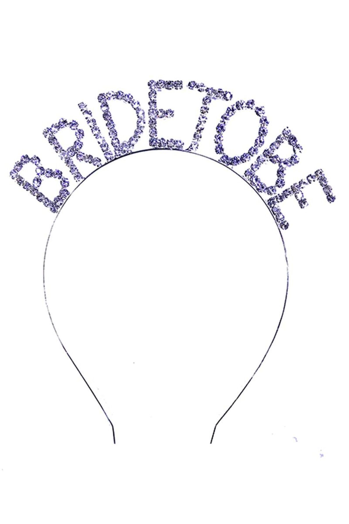 MiyanGo(7311) Kristal Taşlı Gümüş Renk Bride To Be Gelin Tacı