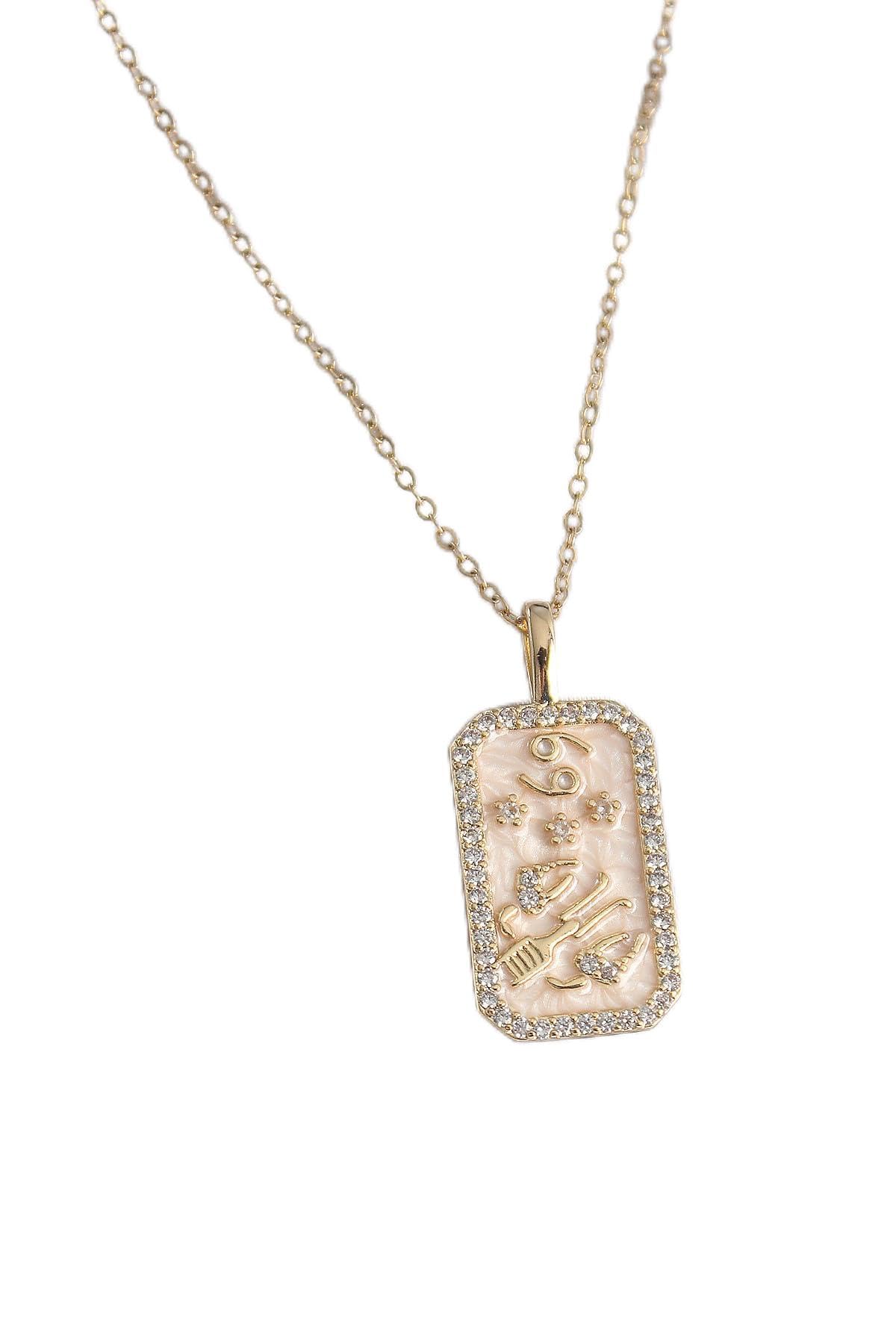 MiyanGo(1107) 316L Çelik Gold Renk Zincir Yengeç Burcu Zirkon Taşlı Kadın Kolye - TJ-BKO9467 Çok Renkli Tek Ebat