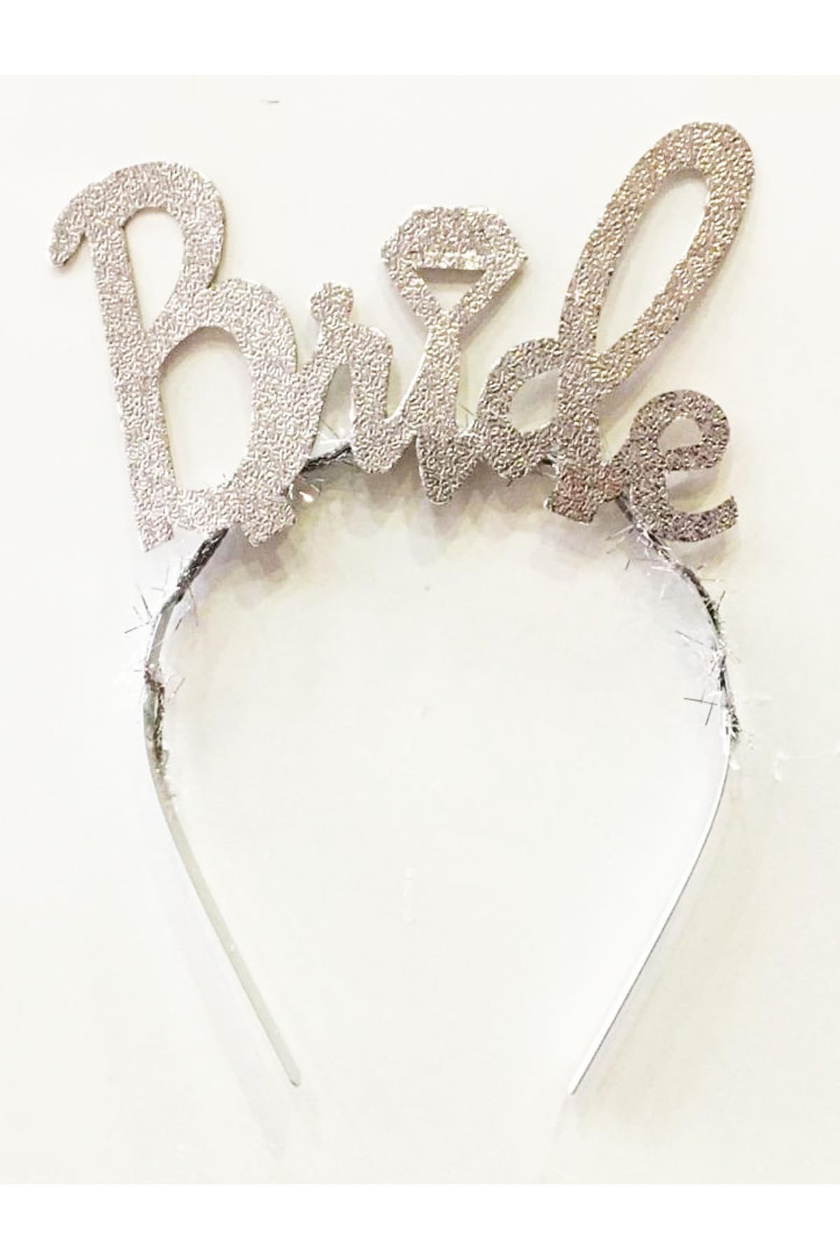 MiyanGo(7440) Gümüş Renk Bekarlığa Veda İtalik Yazı Alyanslı Bride Taç