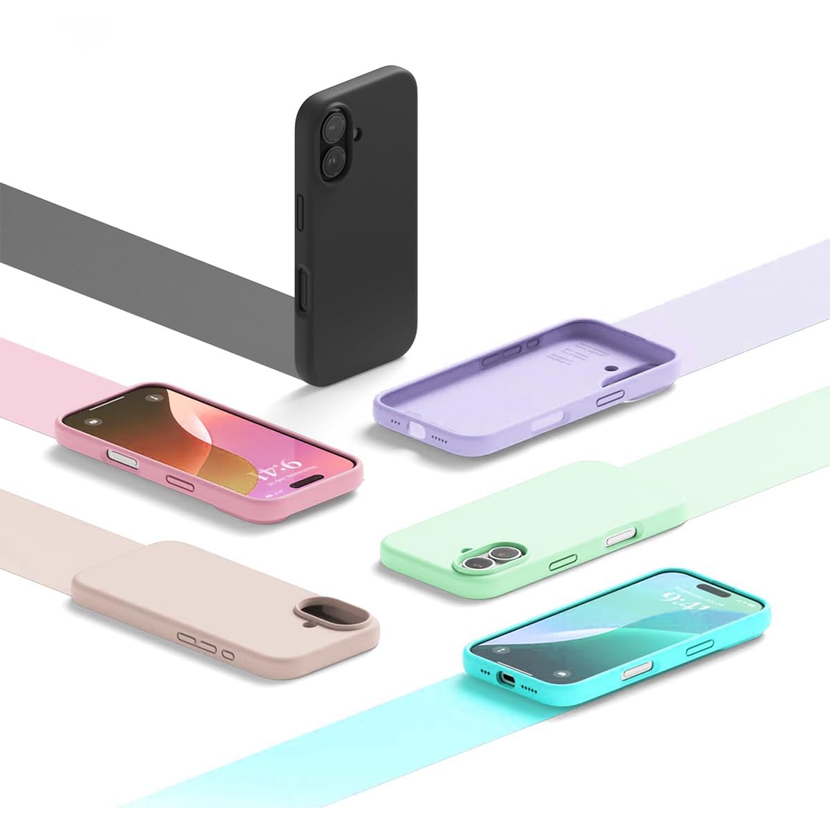 Apple iPhone 17 Pro Max Uyumlu İçi Kadife Lansman Silikon Kılıf Kapak Geniş Kamera Koruması Darbe Emici Şık ve Dayanıklı Telefon Aksesuarı (Taş)