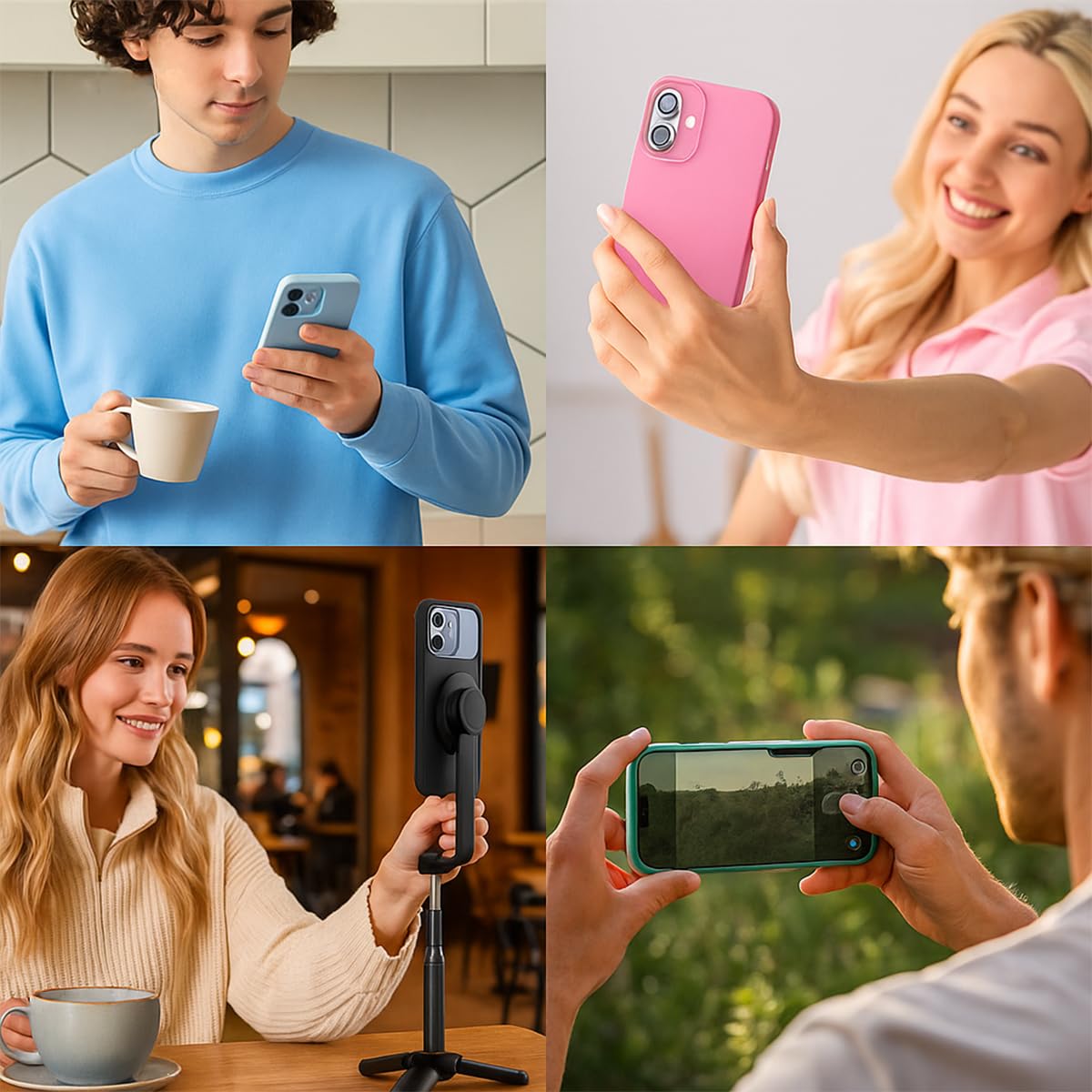 Apple iPhone 17 Pro Max Uyumlu İçi Kadife Lansman Silikon Kılıf Kapak Geniş Kamera Koruması Darbe Emici Şık ve Dayanıklı Telefon Aksesuarı (Taş)