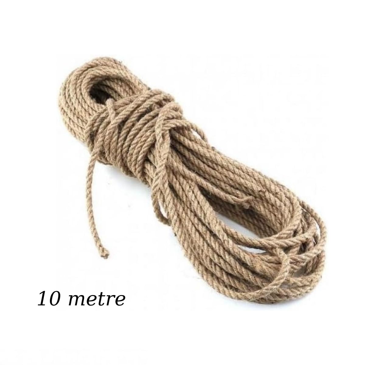 10 Metre Doğal Jüt İp – Hasır Dekoratif İp | El Sanatları, Paketleme, Bahçe ve Hobi Kullanımı İçin Dayanıklı Halat