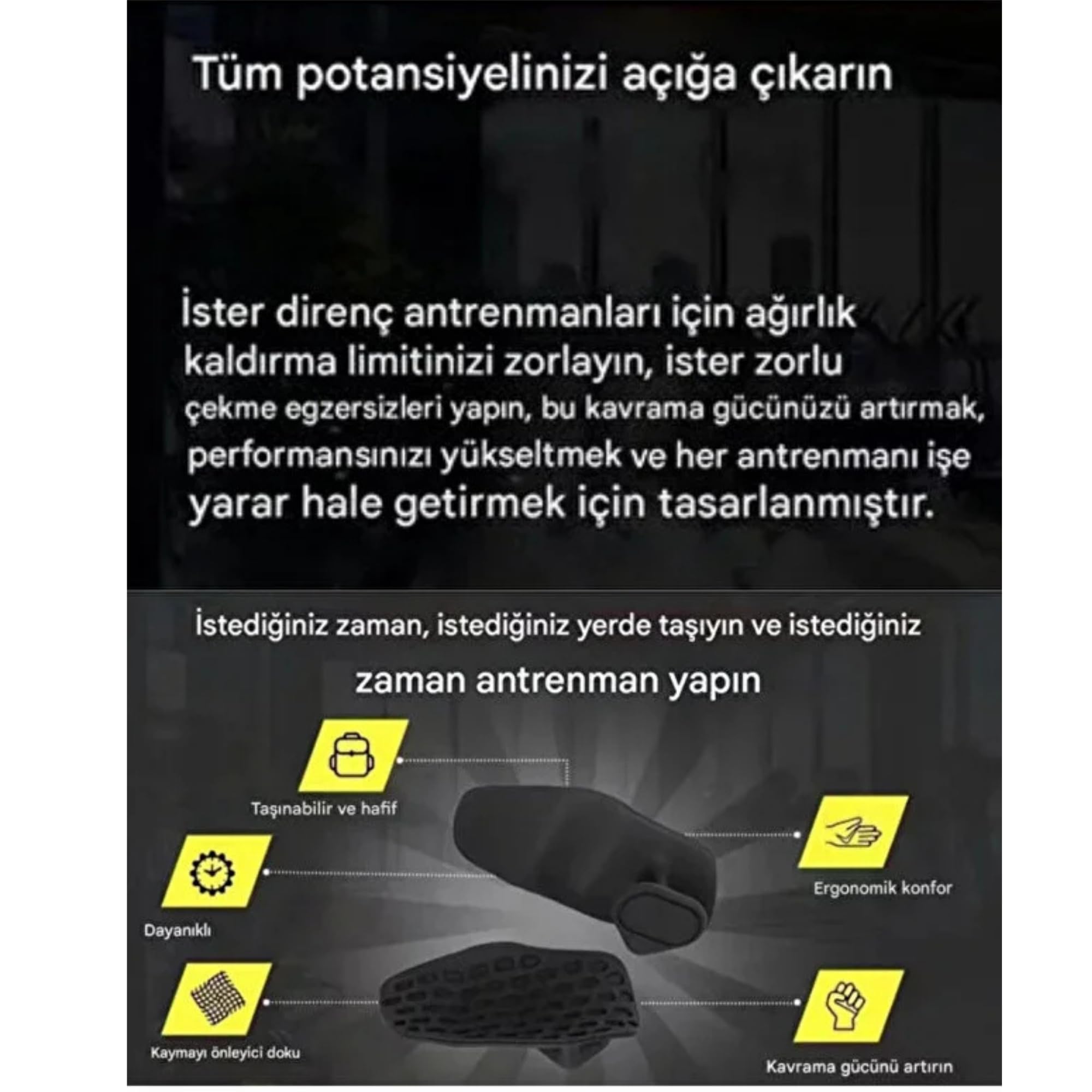 Mingodan Ergonomik Fitness El Koruyucu, Avuç İçi Koruma Dambıl Fitness Ağırlık Kavrama Pedi Kondisyo