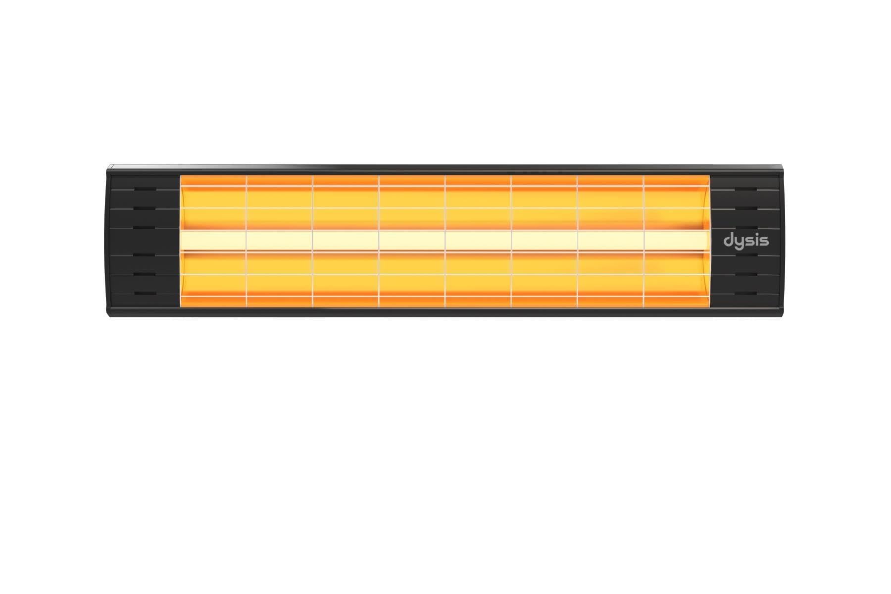 Dysis Dh-7452 Art Plus Karbon Serisi Ip65 Suya-Toza Dayanıklı 2300 W Siyah İç/Dış Mekan Isıtıcı Siyah