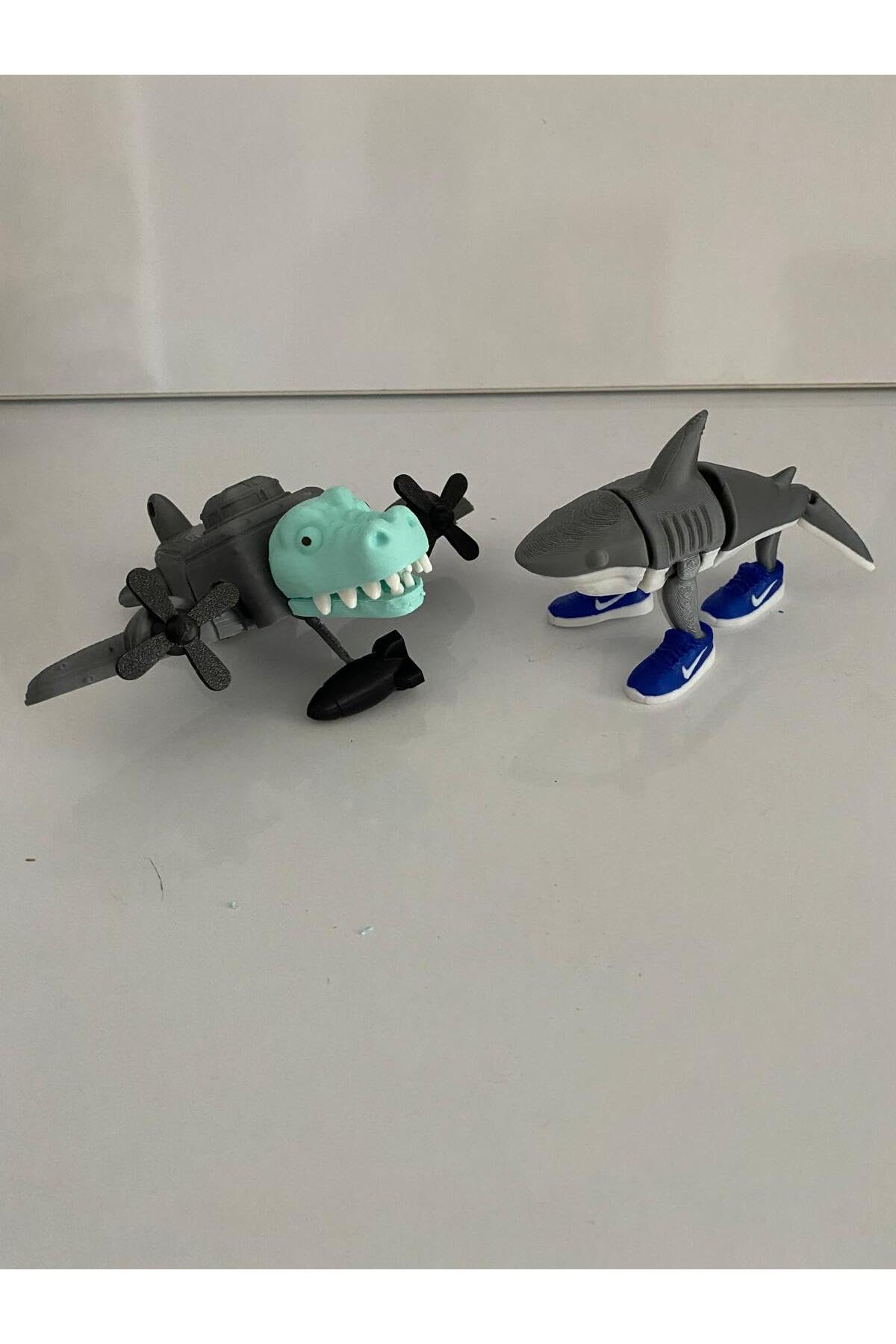 Tralalero Tralala ve Bombardino Crocodilo Figür Karakterler Oyuncak Büyük Boy 2 li Set