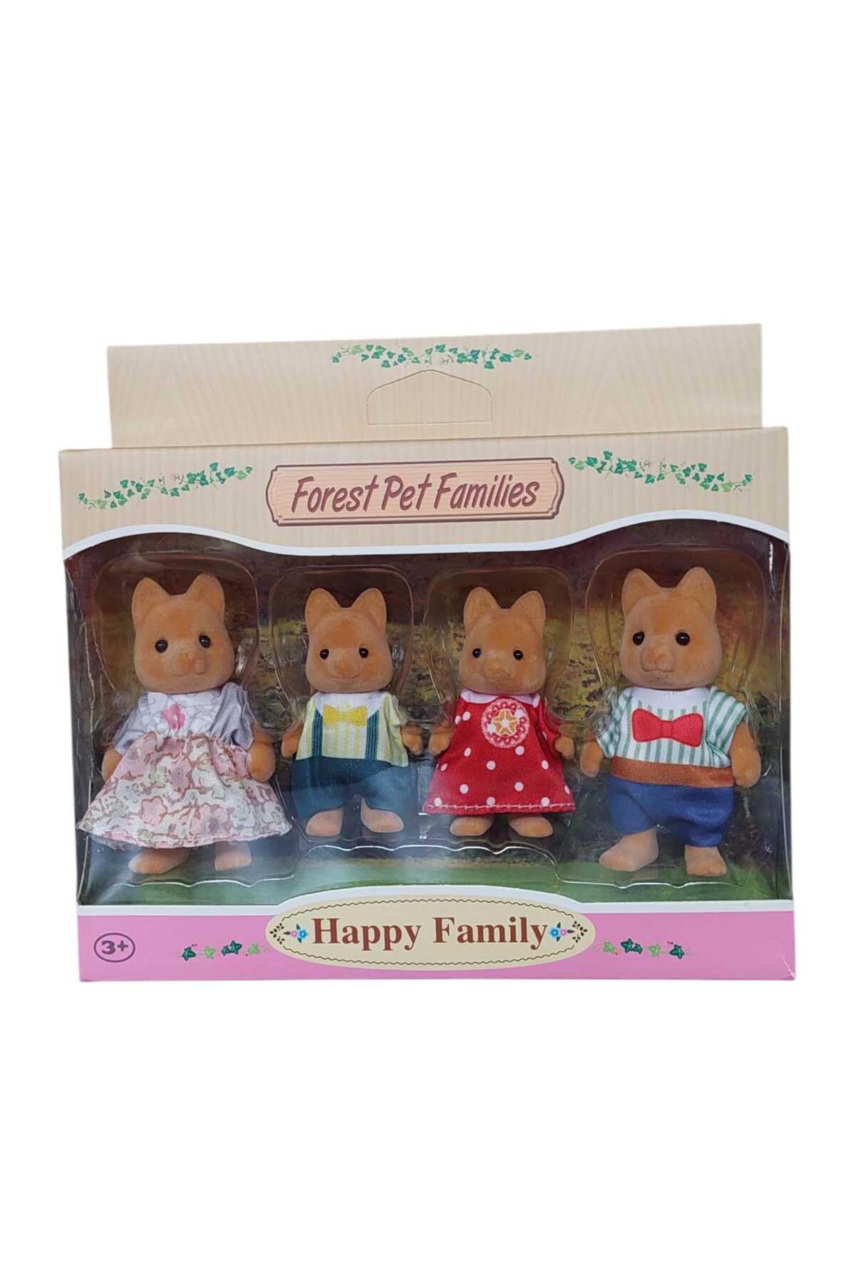 Toyimoyi Happy Family Tilki Ailesi 4'lü Figür Seti Oyuncak Anne Baba Yavru Tilki 3 Yaş Üzeri
