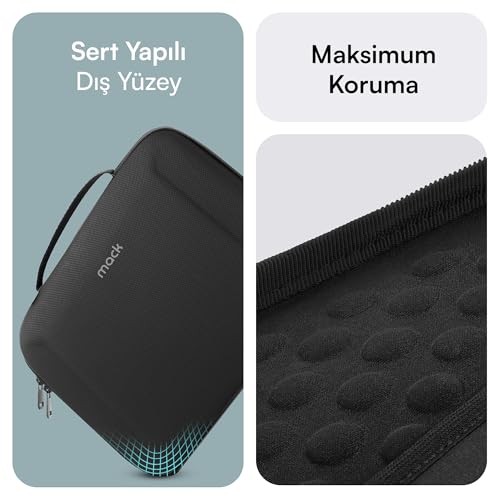 Mack Zone X MCE-1402 Sert Yapılı Çanta, 13” iPad Pro M4, 13” Air M3 (2025)&M2(2024), 12.9” Pro M2&M1 modelleri için Koruyucu kılıf, Aksesuar Düzenleyicili iPad Taşıma Kılıfı