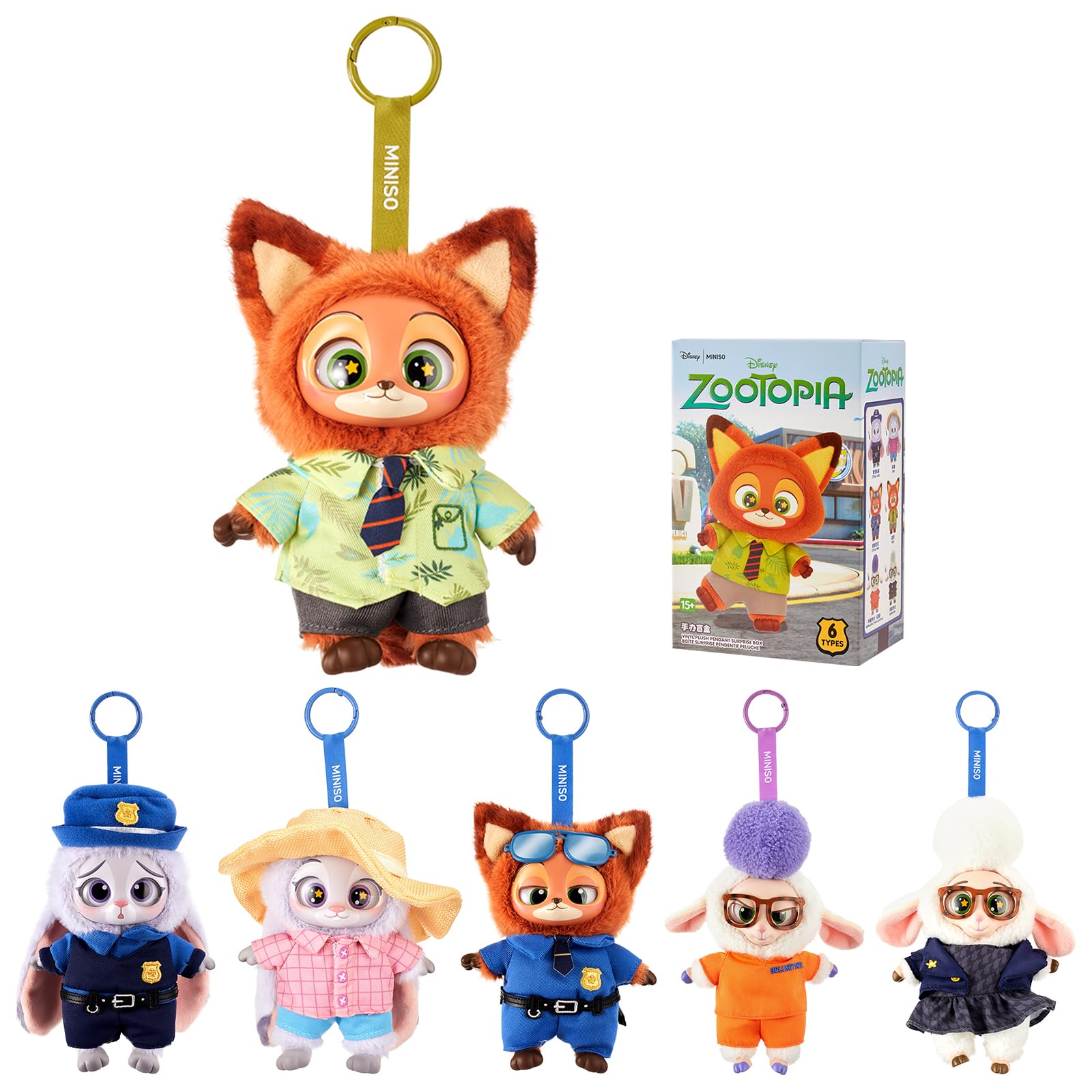 MINISO Disney Zootopia Yumuşak Vinil Peluş Oyuncak Kör Kutu Sevimli Gizemli Hayvan Figürleri, Koleks