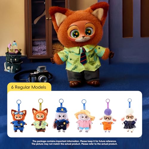 MINISO Disney Zootopia Yumuşak Vinil Peluş Oyuncak Kör Kutu Sevimli Gizemli Hayvan Figürleri, Koleks