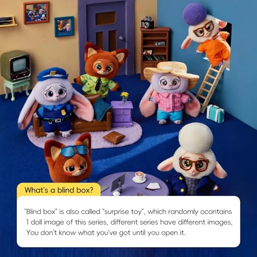 MINISO Disney Zootopia Yumuşak Vinil Peluş Oyuncak Kör Kutu Sevimli Gizemli Hayvan Figürleri, Koleks