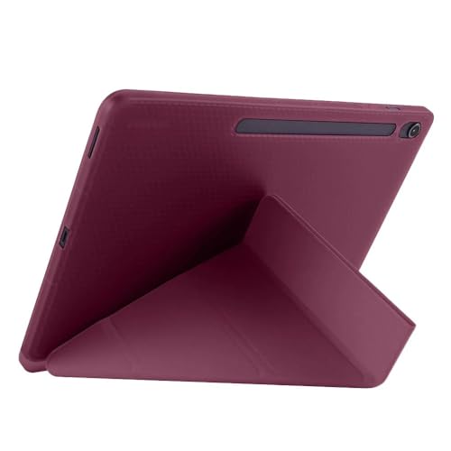 Samsung Galaxy Tab S10 FE Plus 13.1 inç Uyumlu Tablet Kılıfı – Kalem Bölmeli, Standlı, Tri-Folding Akıllı Kapak, Manyetik Otomatik Uyku/Uyanma Özellikli, İnce ve Dayanıklı Koruma (Mürdüm)