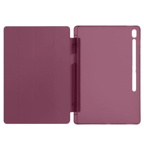 Samsung Galaxy Tab S10 FE Plus 13.1 inç Uyumlu Tablet Kılıfı – Kalem Bölmeli, Standlı, Tri-Folding Akıllı Kapak, Manyetik Otomatik Uyku/Uyanma Özellikli, İnce ve Dayanıklı Koruma (Mürdüm)