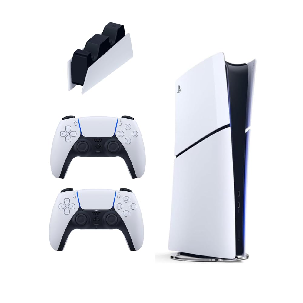 Sony PlayStation 5 Slim Digital Edition, Oyun Konsolu, 825 GB Depolama, İkinci DualSense Kontrolcü ve Şarj İstasyonu ile, İthalatçı, Yeni Seri - CFI-2116 & CFI-2118