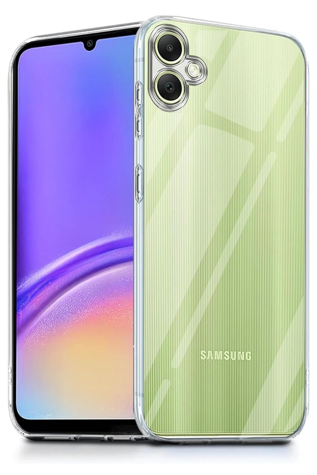 anka cep cep telefonu aksesuarları Samsung ile Uyumlu Galaxy A07 Şeffaf Silikon Telefon Kılıfı, Lüx Şeffaf-Samsung A07- Kılıf