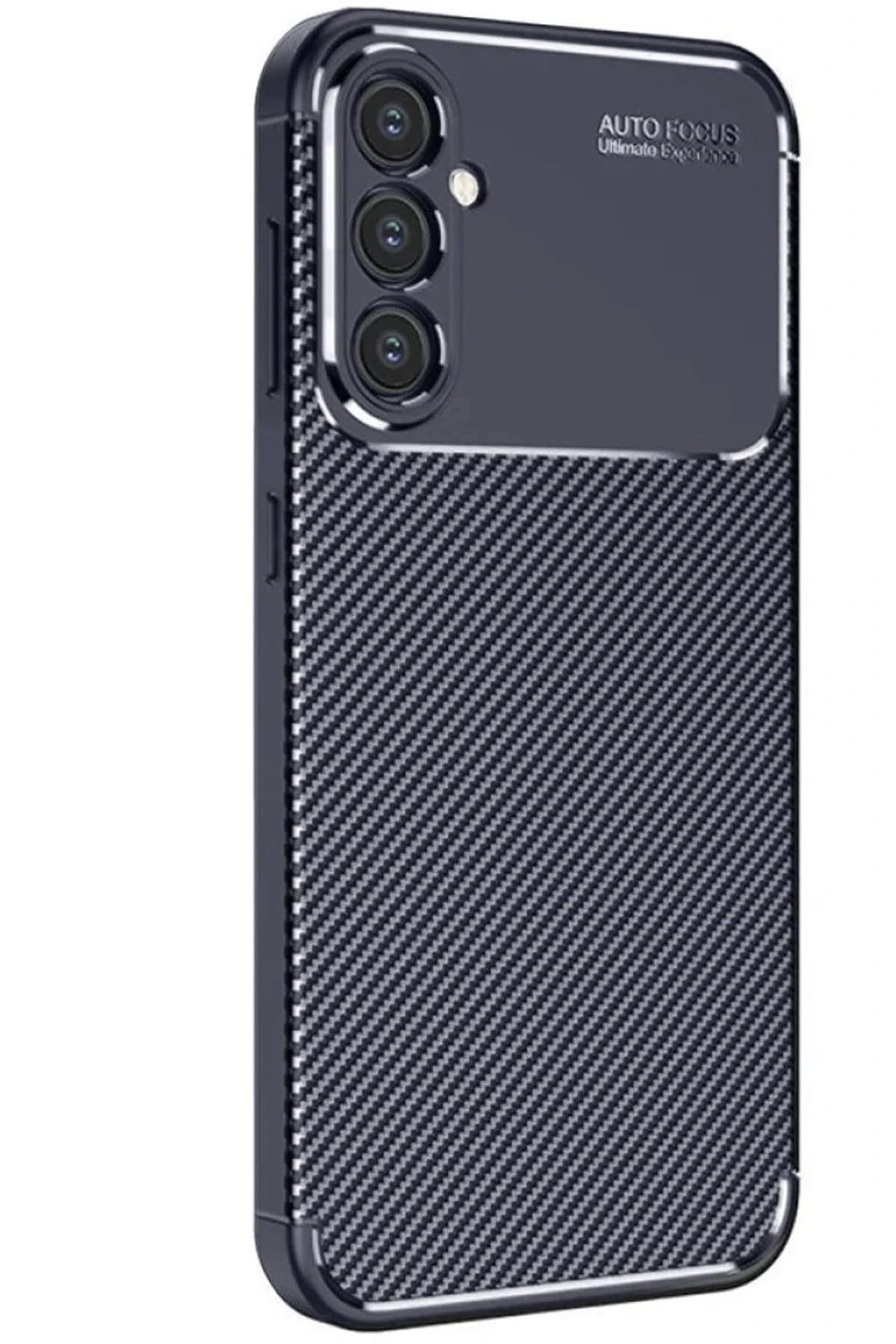anka cep cep telefonu aksesuarları Samsung ile Uyumlu Galaxy S25 Kılıf Auto Focus Karbon Görünümlü S