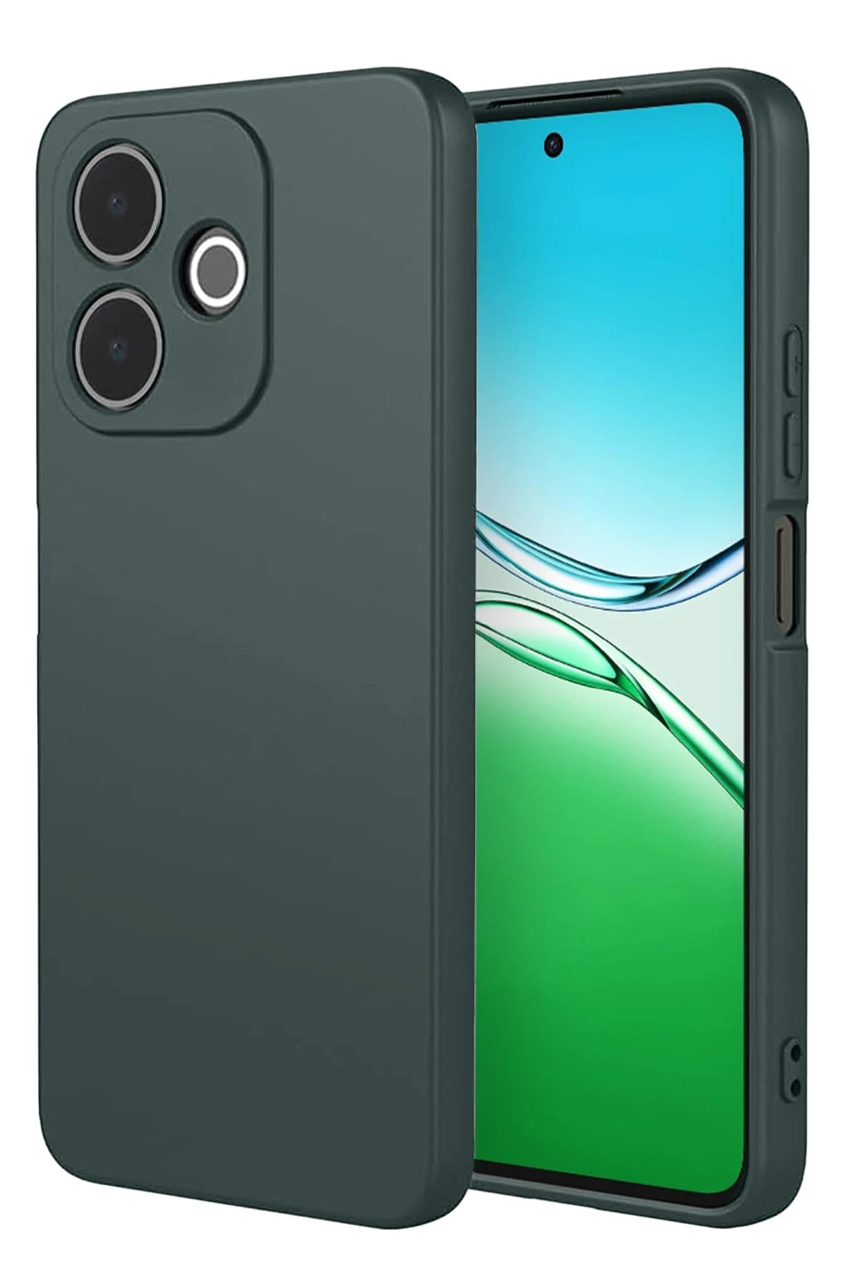 anka cep cep telefonu aksesuarları Oppo A5 Pro ile Uyumlu First Soft Silikon Telefon Kılıfı Yeşil, First-Oppo A5 Pro- Kılıf