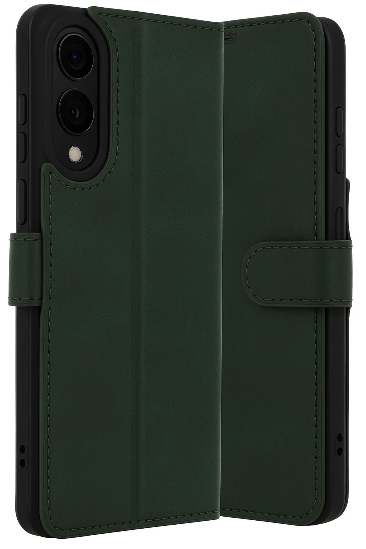 anka cep cep telefonu aksesuarları Samsung ile Uyumlu Galaxy S25 Edge Yeşil Trend S Plus Kapaklı Kartlıklı Kılıf, Trend S-Samsung S25 Edge Kılıf
